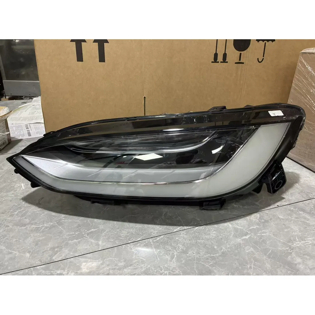 Tesla Model X 2016-2021 Left LH LED Headlight Assembly ECE Uplevel 1034318-00-E photo 1